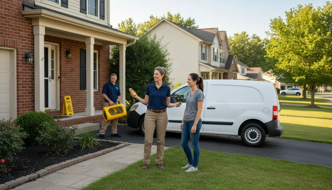 Residential water damage restoration in New Holland, SD